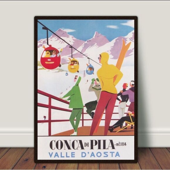 Vintage Italian Ski ⛷ Poster - Picture 4 of 4